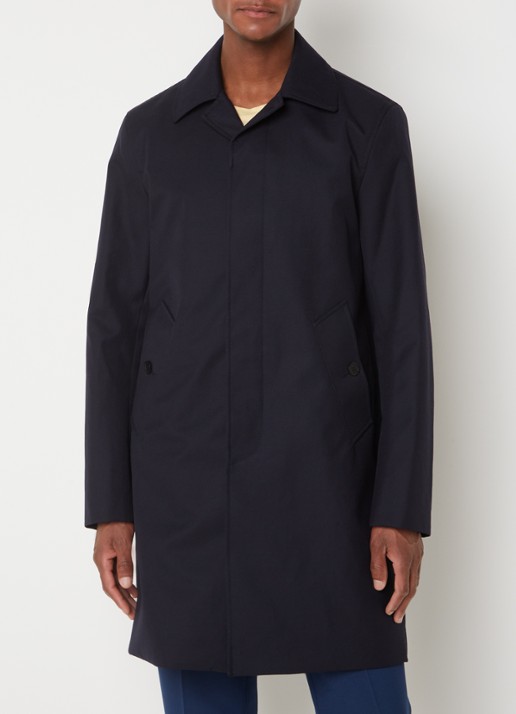 Sandro Trenchcoat in wolblend met steekzakken