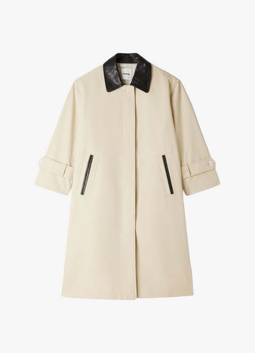 Sandro Trenchcoat met leren details