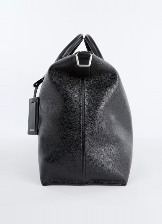 Sandro Weekendtas met leren details en afneembare schouderriem - detail 2 zwart