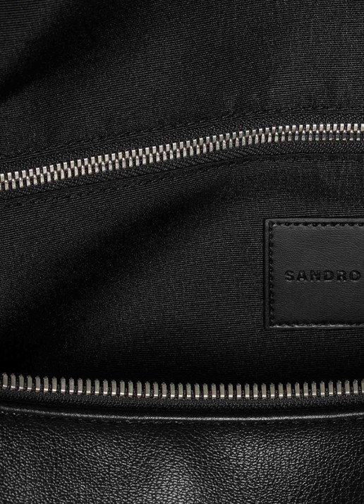 Sandro Weekendtas met logo - detail 2 zwart