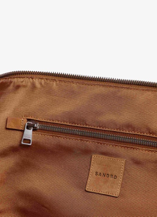 Sandro Weekendtas met logo - detail 2 camel / bruin
