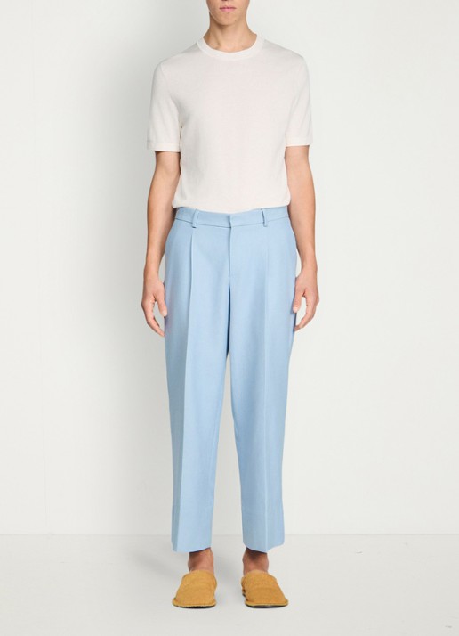 Sandro Wide fit pantalon met steekzakken - detail 3 sky blue / lichtblauw