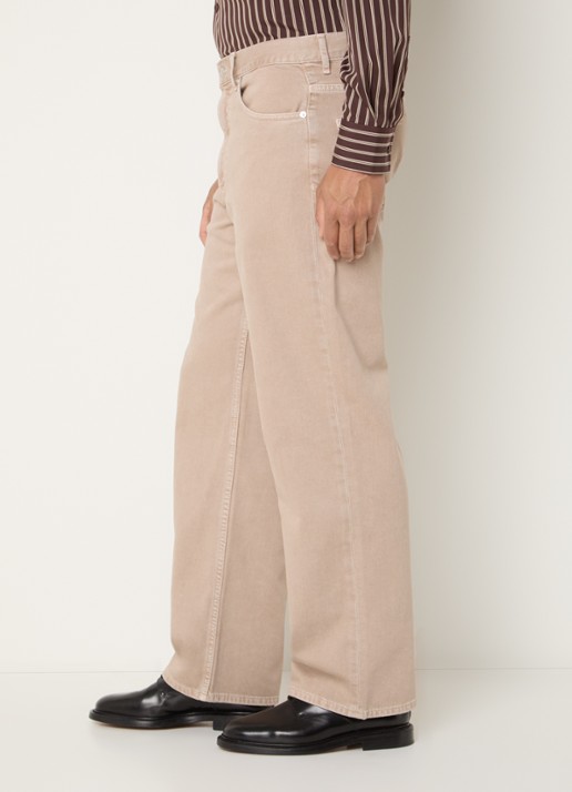 Sandro Wide leg jeans met gekleurde wassing - detail 4 beige