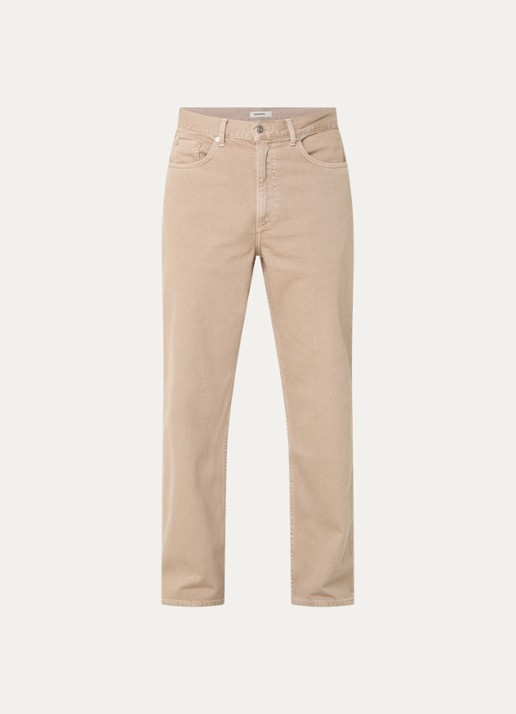 Sandro Wide leg jeans met gekleurde wassing - voorkant beige