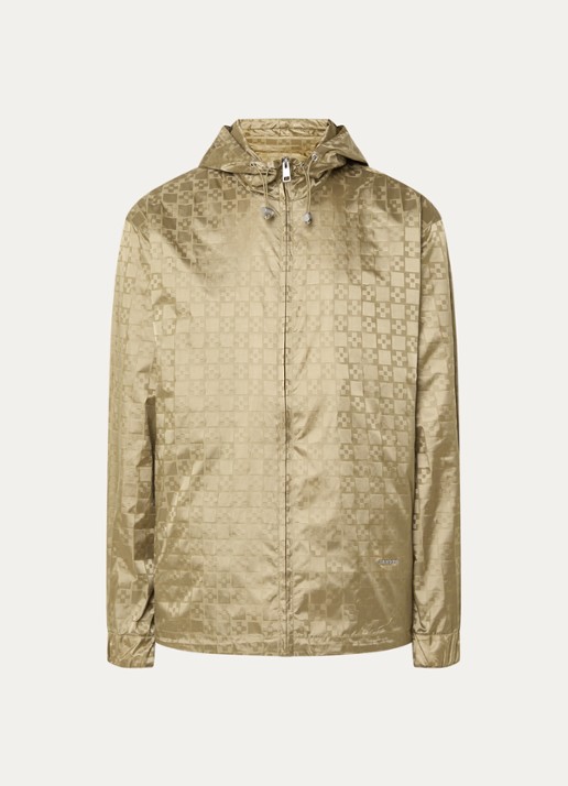 Sandro Windjack met logo en jacquard dessin - voorkant beige