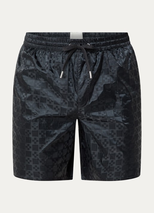 Sandro Zwemshorts met jacquard dessin - voorkant 3 donkergrijs
