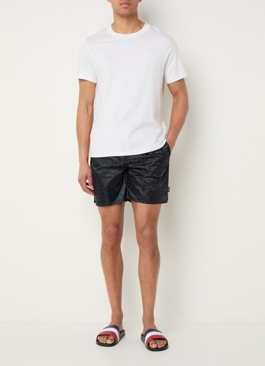 Sandro Zwemshorts met jacquard dessin - voorkant 4 donkergrijs