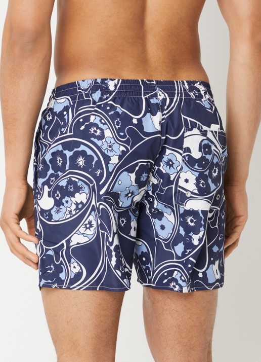 Sandro Zwemshorts met prints en steekzakken - achterkant 4 donkerblauw