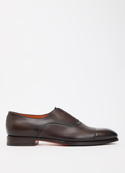 Santoni Archie veterschoen van leer