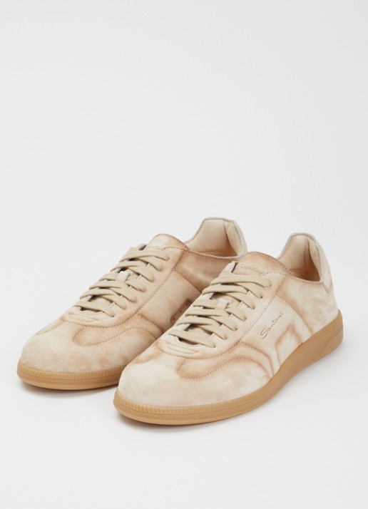Santoni DBS Oly sneaker van suède  - detail 2 beige