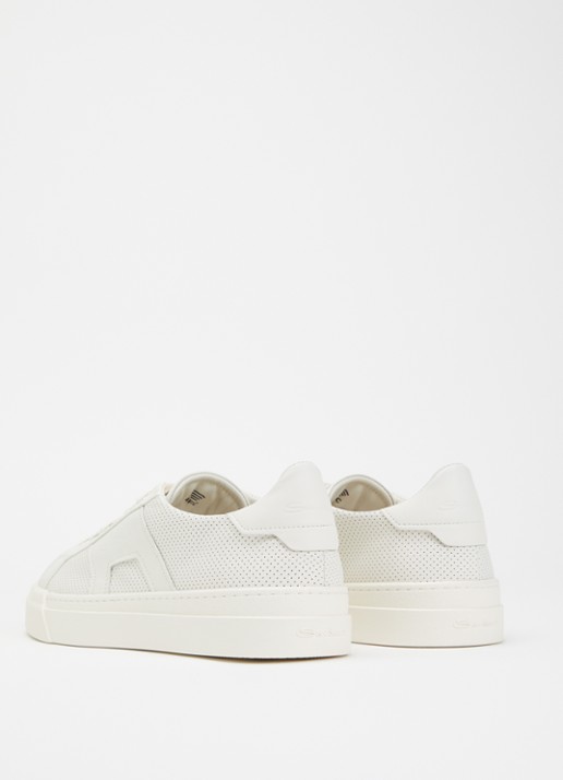 Santoni DBS32 sneaker van leer - achterkant 5 wit