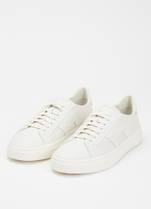 Santoni DBS32 sneaker van leer - detail 2 wit