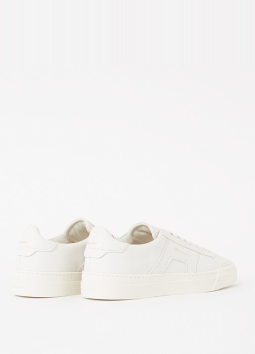 Santoni Gloria sneaker van leer - detail 4 gebroken wit
