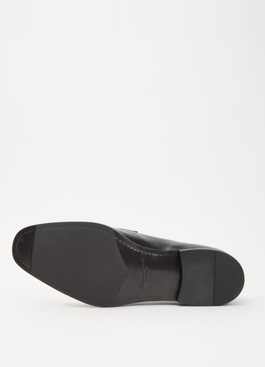 Santoni Gregor loafer van leer - detail 3 zwart