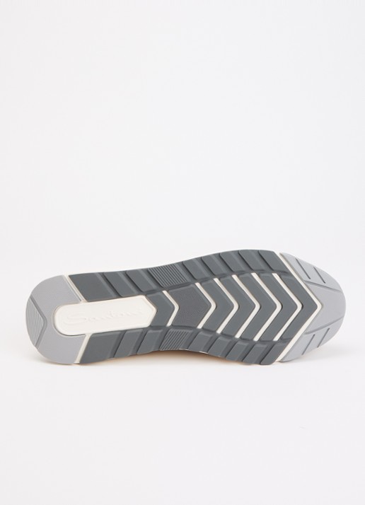 Santoni Innova-NEX sneaker van leer - detail 5 lichtbruin