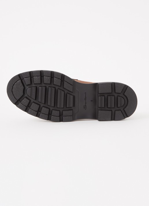 Santoni Loafer van suéde  - detail 7 bruin