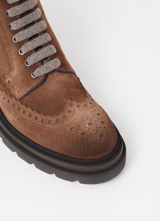 Santoni Milano veterboot van leer  - detail 4 bruin