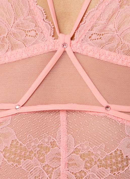 Sarda Amelia body van kant - detail 5 zalmroze