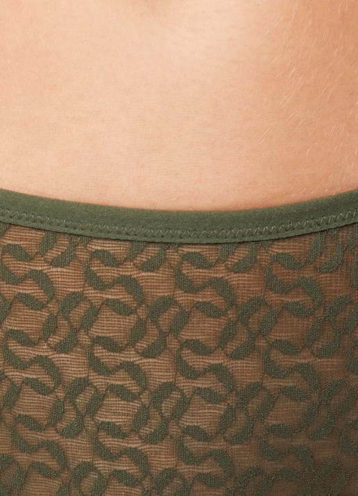 Sarda Asin slip van kant - detail legergroen