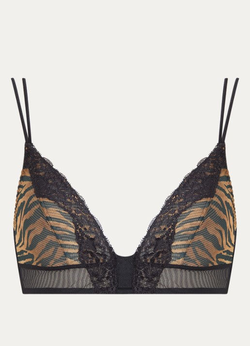 Sarda Bremer bralette van mesh - voorkant bruin
