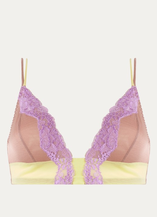 Sarda Bremer bralette van mesh - voorkant lila