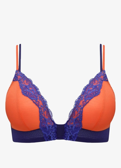 Sarda Bremer bralette van mesh - voorkant orange