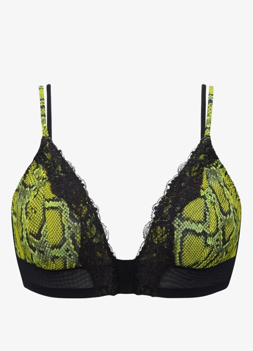 Sarda Bremer bralette van mesh - voorkant groen