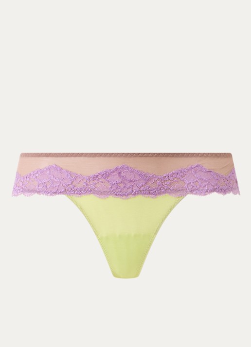 Sarda Bremer tanga van mesh - voorkant beige