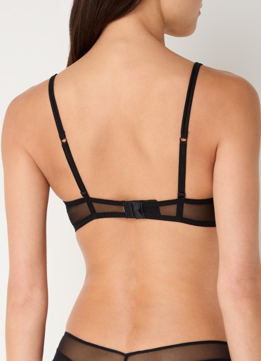 Sarda Chaika bralette van kant - achterkant 3 zwart