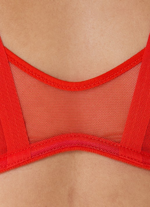 Sarda Chalmers beugel bh van mesh - detail 5 rood