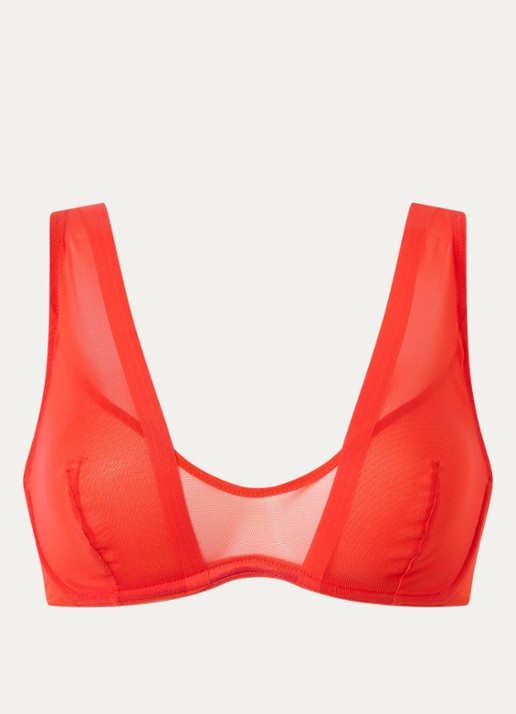 Sarda Chalmers beugel bh van mesh - voorkant rood