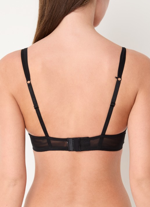 Sarda Chalmers voorgevormde beugel bh met overlay van mesh - achterkant 5 zwart