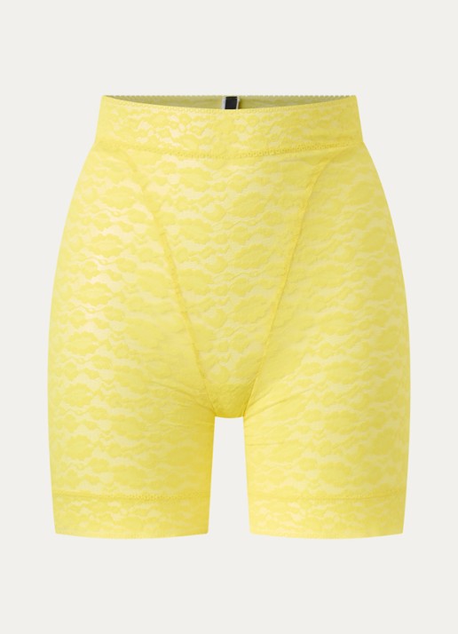 Sarda Cid  high waisted shorty van kant  - voorkant 4 geel