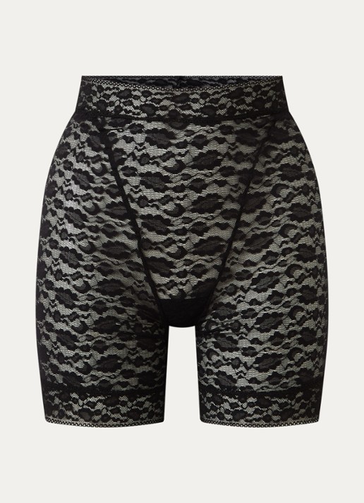 Sarda Cid  high waisted shorty van kant  - voorkant zwart