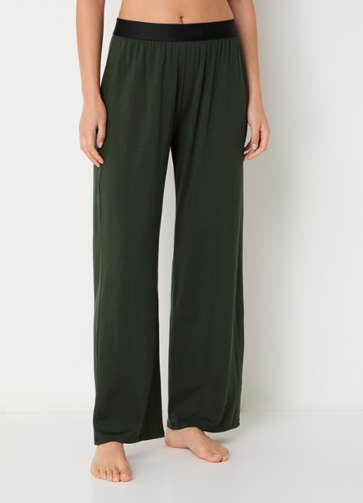 Sarda Eliza high waist straight fit joggingbroek met logoband