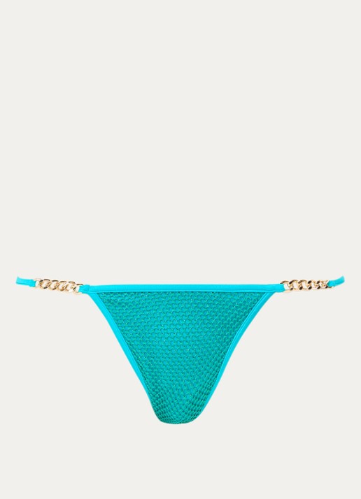 Sarda Janja brazilian bikinislip met lurex - voorkant turquoise