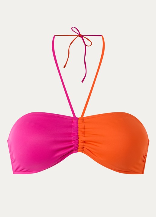 Sarda Kharlan voorgevormde bandeau bikinitop met uitneembare vulling - voorkant 4 fuchsia