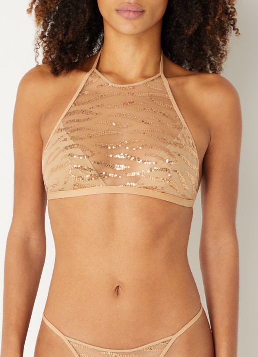 Sarda Milhon bralette van mesh met pailletten