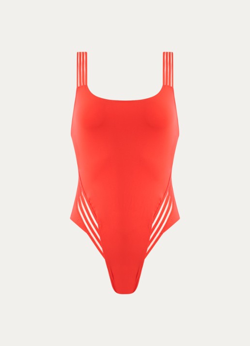 Sarda Miss badpak met ruches en mesh - voorkant 4 rood