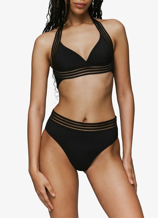 Sarda Miss halter bikinitop - voorkant 2 zwart