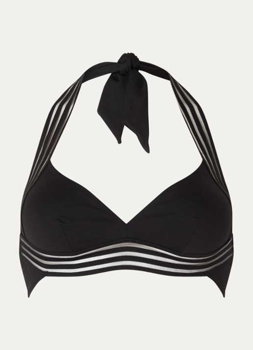 Sarda Miss halter bikinitop - voorkant zwart