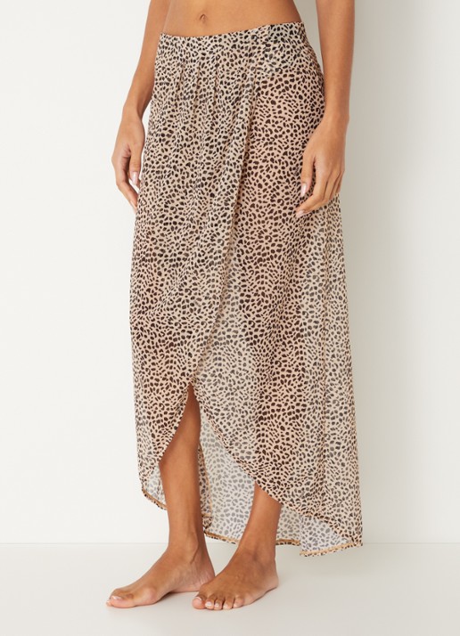 Sarda Pryce maxi strandrok met panterprint