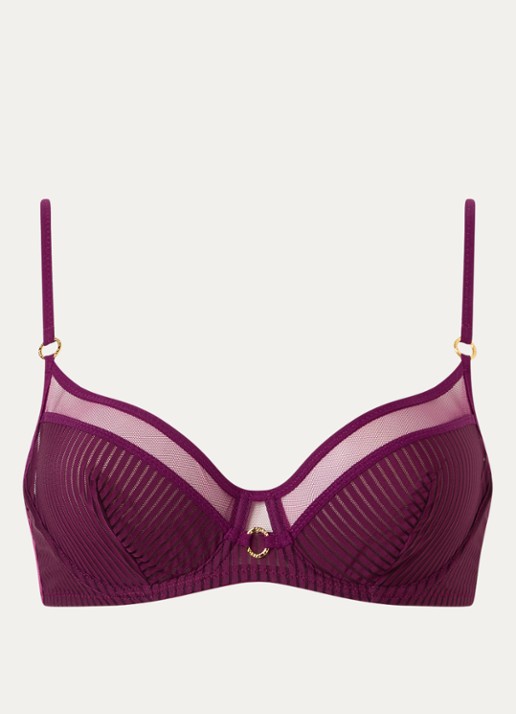 Sarda Radia beugel bh van mesh - voorkant paars
