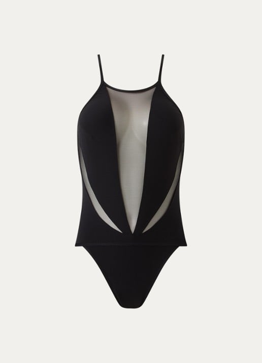 Sarda Rojas badpak met mesh - voorkant zwart