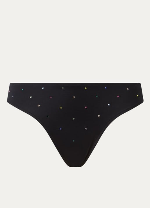 Sarda Rojas bikinislip met strass - voorkant zwart