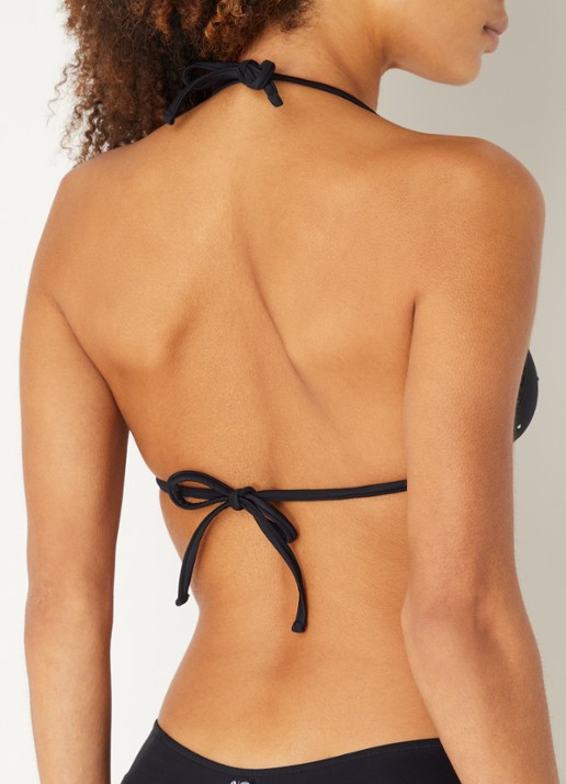 Sarda Rojas triangel bikinitop met strass - achterkant 3 zwart