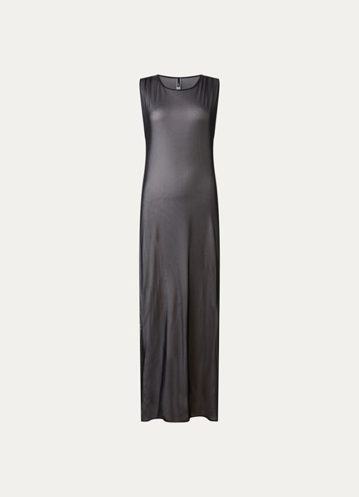Sarda Sha maxi strandjurk van mesh - voorkant 2 zwart