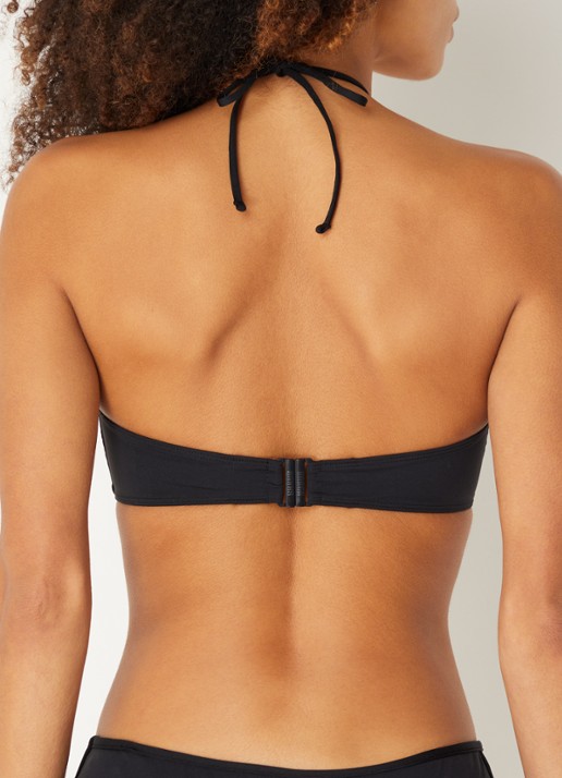 Sarda Sha voorgevormde bandeau bikinitop met cut-out detail - achterkant zwart
