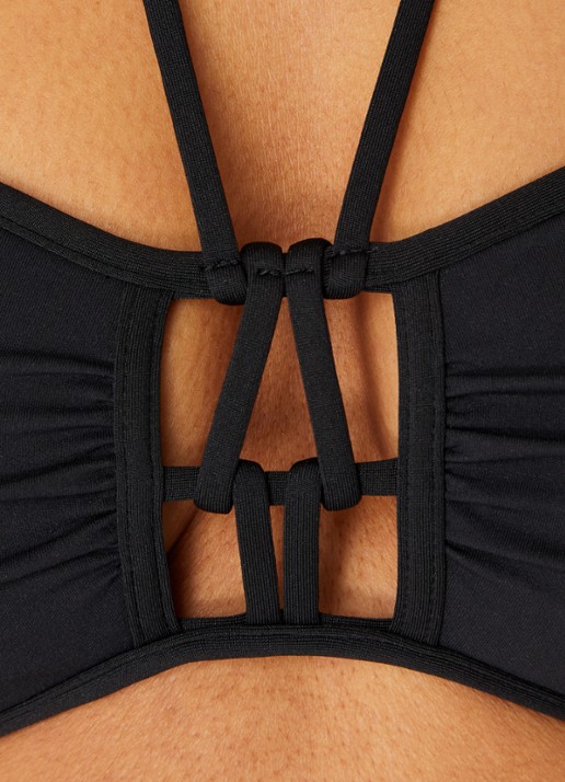 Sarda Sha voorgevormde bandeau bikinitop met cut-out detail - detail 5 zwart