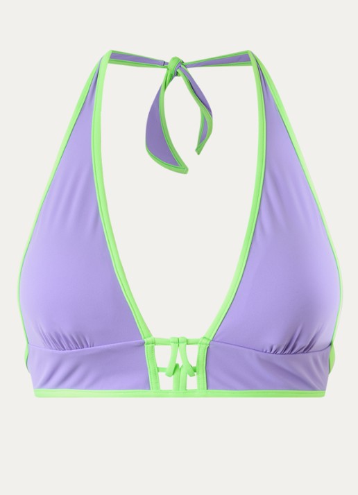 Sarda Sha voorgevormde triangel bikinitop met cut-out detail - voorkant violet